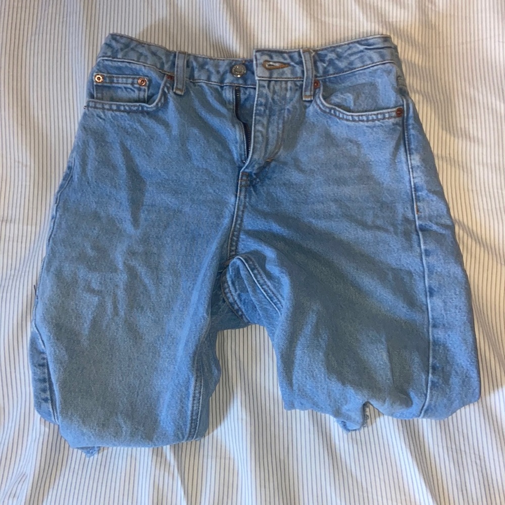 Topshop rip knee mom jeans
